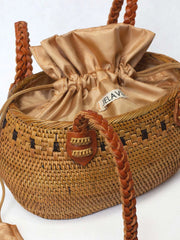 Jelavu: Honey Rattan Shoulder Bag (JELB_HONEY-TAN)