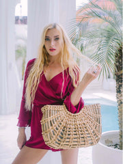 Jelavu: Bree Raffia Tote Bag (JELB_BREE-TAN)