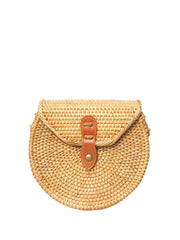 Jelavu: Safiya Rattan Saddle Bag (JELB_SAFIYA-TAN)