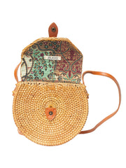 Jelavu: Safiya Rattan Saddle Bag (JELB_SAFIYA-TAN)