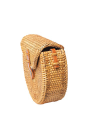 Jelavu: Safiya Rattan Saddle Bag (JELB_SAFIYA-TAN)