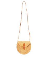 Jelavu: Safiya Rattan Saddle Bag (JELB_SAFIYA-TAN)