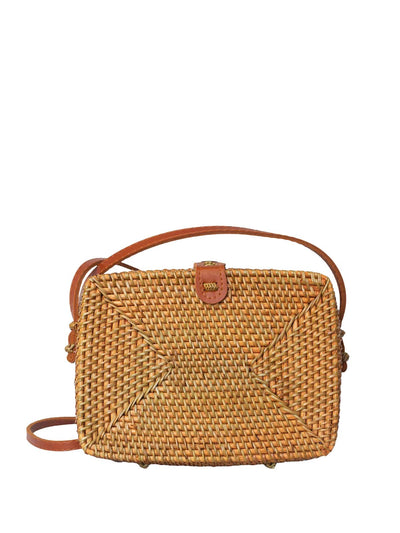 Jelavu: Rae Rattan Crossbody Bag (JELB_RAE-TAN)