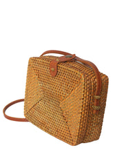 Jelavu: Rae Rattan Crossbody Bag (JELB_RAE-TAN)