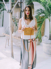 Rae Rattan Crossbody Bag ::RET