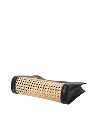 Jelavu: Venice Medium Cane Leather Clutch (JELB_VENICEMED-BLK)