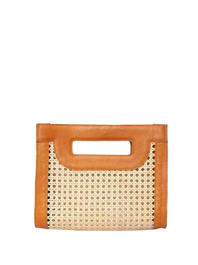 Jelavu: Venice Medium Cane Leather Clutch (JELB-VENICEMED-COG)