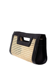 Jelavu: Venice Long Cane Leather Clutch (JELB-VENICEL-BLK)