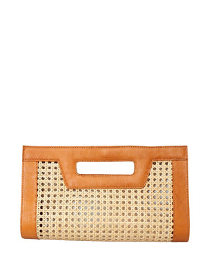 Jelavu: Venice Long Cane Leather Clutch (JELB-VENICEL-COG)