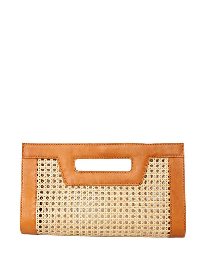 Jelavu: Venice Long Cane Leather Clutch (JELB-VENICEL-COG)