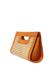 Jelavu: Venice Long Cane Leather Clutch (JELB-VENICEL-COG)