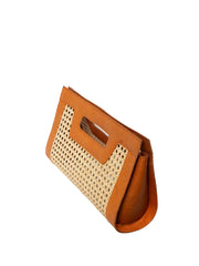 Jelavu: Venice Long Cane Leather Clutch (JELB-VENICEL-COG)