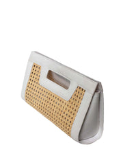 Jelavu: Venice Long Cane Leather Clutch (JELB-VENICEL-WHT)