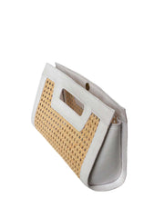 Jelavu: Venice Long Cane Leather Clutch (JELB-VENICEL-WHT)