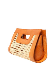 Jelavu: Venice Mini Cane Leather Clutch (JELB-VENICEMIN-TAN)