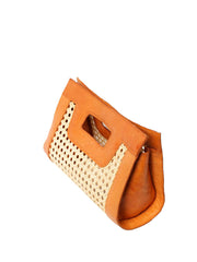 Jelavu: Venice Mini Cane Leather Clutch (JELB-VENICEMIN-TAN)