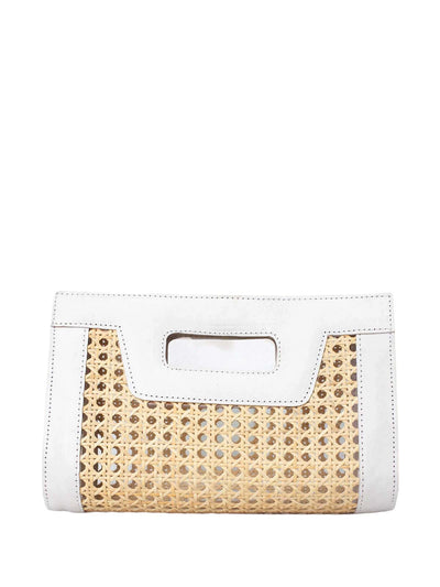 Jelavu: Venice Mini Cane Leather Clutch (JELB-VENICEMIN-WHT)