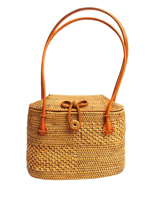 Jelavu: Doria Rattan Shoulder Bag (JELB-DORIA-NAT)