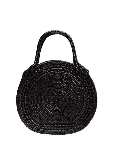 Jelavu: Sydney Raffia Satchel Bag (JELB-SYDNEY-BLK)