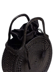 Jelavu: Sydney Raffia Satchel Bag (JELB-SYDNEY-BLK)