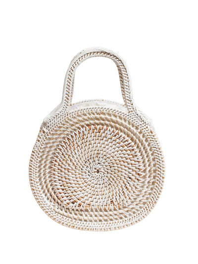 Jelavu: Sydney Raffia Satchel Bag (JELB-SYDNEY-WHT)