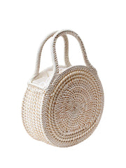 Jelavu: Sydney Raffia Satchel Bag (JELB-SYDNEY-WHT)