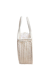 Jelavu: Sydney Raffia Satchel Bag (JELB-SYDNEY-WHT)