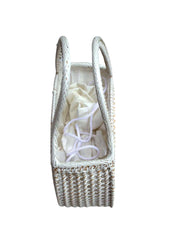 Jelavu: Sydney Raffia Satchel Bag (JELB-SYDNEY-WHT)