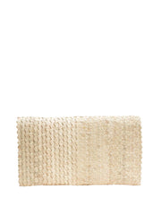 Jelavu: Pandegelang Raffia Seashell Clutch (JELB-PANDEGEL-WHT)