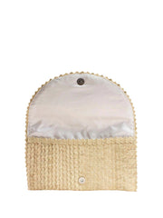 Jelavu: Pandegelang Raffia Seashell Clutch (JELB-PANDEGEL-WHT)