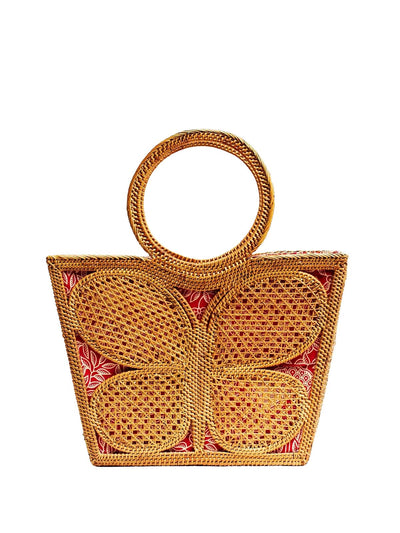 Jelavu: Ata Butterfly Tote Bag (JELB-BUTTER-TAN)