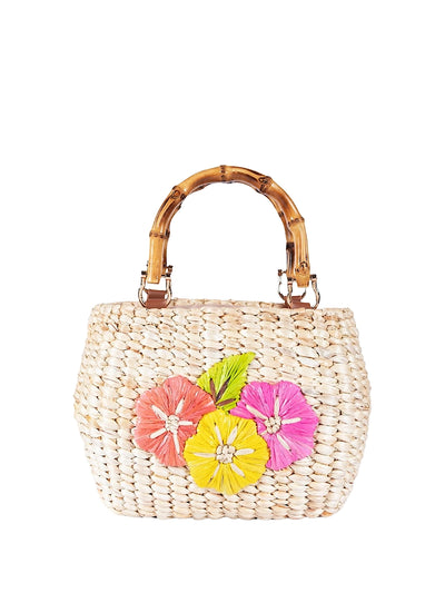 Jelavu: Kaia Rattan Satchel (JELB-KAIA-NAT)