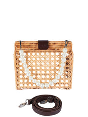 Jelavu: Mariella Medium Cane Crossbody Bag (JELB-MARIELLA-NAT)