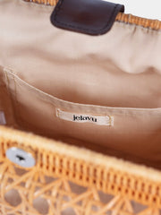 Jelavu: Mariella Medium Cane Crossbody Bag (JELB-MARIELLA-NAT)