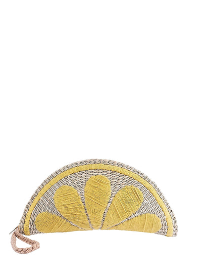 Jelavu: Capri Fruit Embroidery Clutch (JELB-CAPRIFRU-LEM)