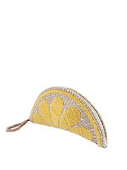 Jelavu: Capri Fruit Embroidery Clutch (JELB-CAPRIFRU-LEM)