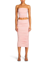 SER.O.YA: Penny Strapless-Julia Midi Skirt (1643-12-P-POWPK-2966-16-P-POWPK)