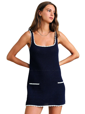 SER.O.YA: Brianna Dress (S-SS26-5595-17-NVYEG)