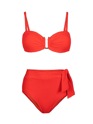 Change of Scenery: Gina-Side Tie High Waist Bikini (2611TEX2035GV-2611TEX3016GV)