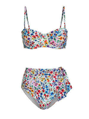 Change of Scenery: Nellie-Side Tie High Waist Bikini (2611TAH2025WP-2611TAH3016WP)