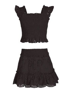 Change of Scenery Kids: Kayla Skirt Set (2505SAEK003BK)