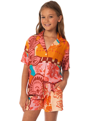Maaji Kids: Little Noise Shirt-Little Blissful Shorts (PT4027KST002-PT4028KKC002)