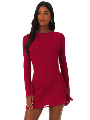 FAE Leni Dress in Vino (52759-O77)