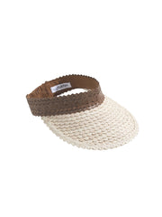 Lusana: Two Tone Baha Visor Brown-Off White (TBAHBRO-BROW)