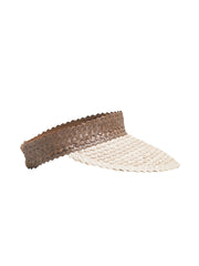 Lusana: Two Tone Baha Visor Brown-Off White (TBAHBRO-BROW)