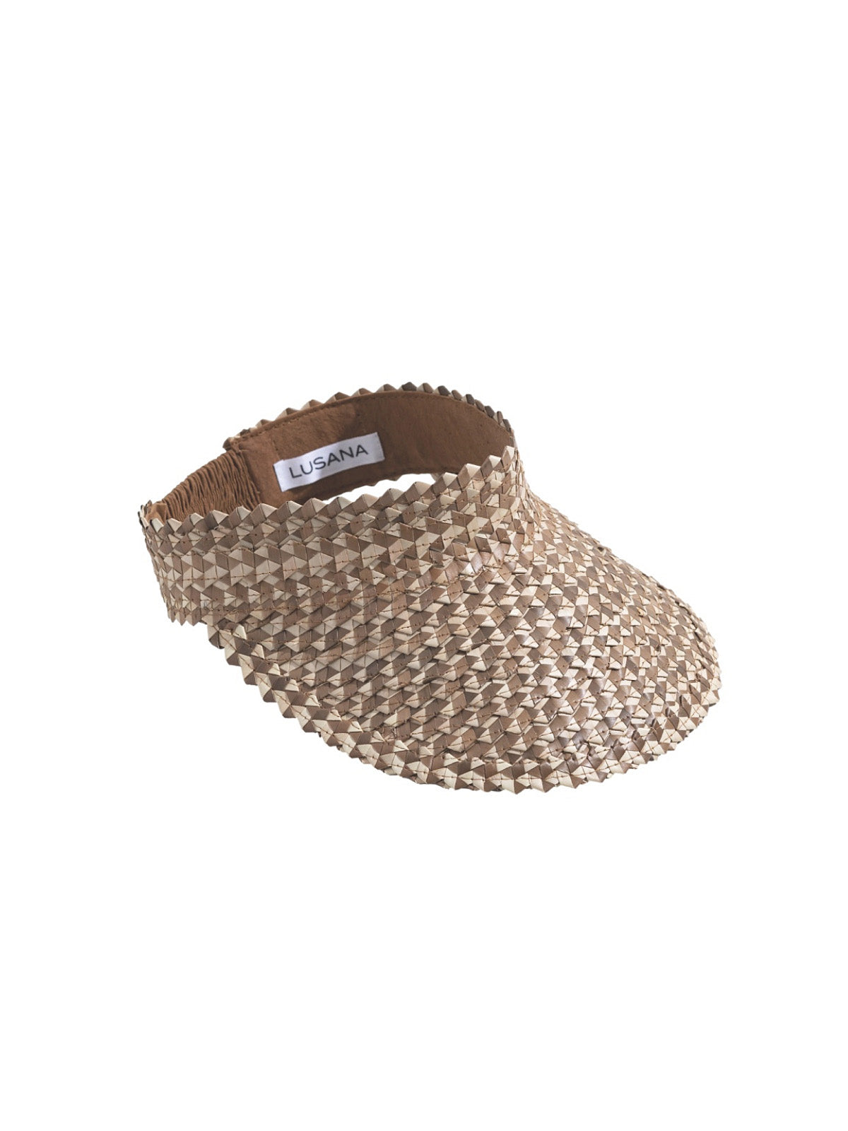 Lusana: Speckled Baha Visor Brown-Off White