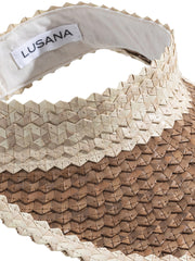 Lusana: Banded Baha Visor Off White-Brown (BBAHOBR-BOWB) – Swimwear World Lusana: Banded Baha Visor Off White-Brown (BBAHOBR-BOWB) – Swimwear World