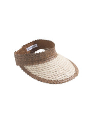 Lusana: Banded Baha Visor Brown-Off White (BBAHBOW-BBOW)