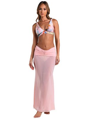 L'Agence: Mahe Maxi Skirt (LG6W669-PKI)