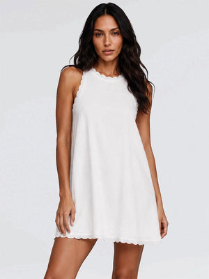 Monlicia Calia Mini Linen Dress in White (MSS25-DR-CAL-001)